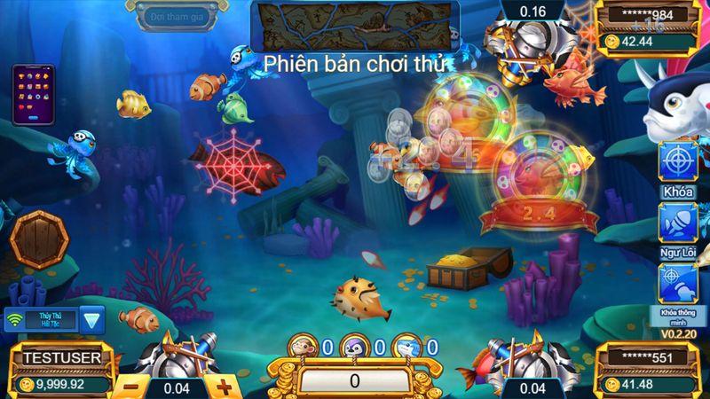 Đồ họa 3D tuyệt đẹp trong Mega Fishing VN88